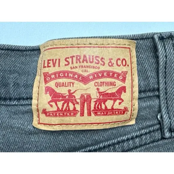 Levi's Women's Ribcage Straight Ankle Gray Denim Jeans - 27x27 (27x26.5) *READ* - Picture 5 of 9